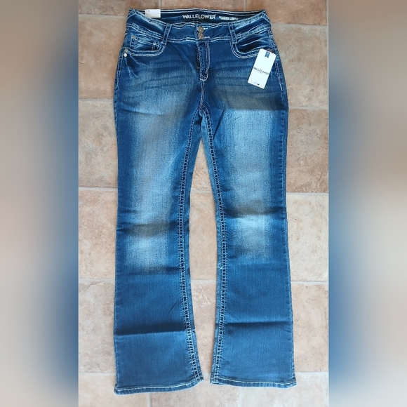 Wallflower Blue Boot Cut Jeans with Classic Denim Wash - Picture 1 of 2